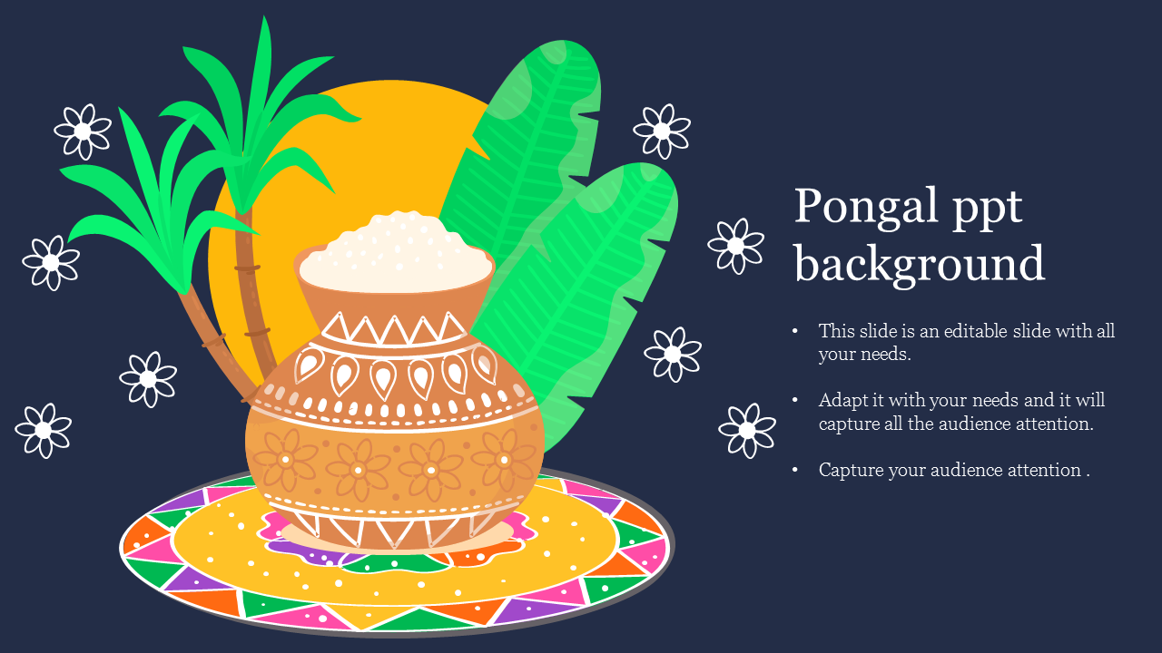 Beautiful Pongal PPT Background Presentation Template